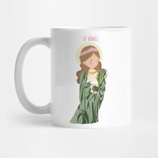 Santa Inés con ovejita Mug